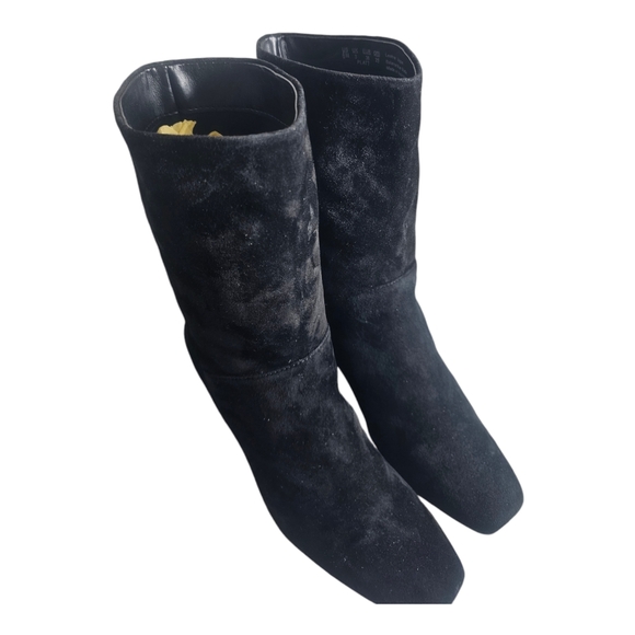 Naturalizer Women's Platt Booties Black Suede Size 6M/ Dead Stock - Picture 1 of 9